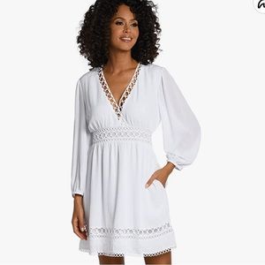 La Blanca Long Sleeve Swim Cover Up Dress